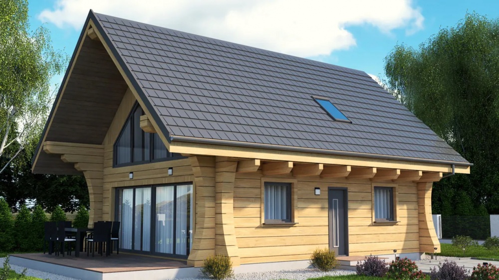 Dom całoroczny z pół bala, płaza- L308